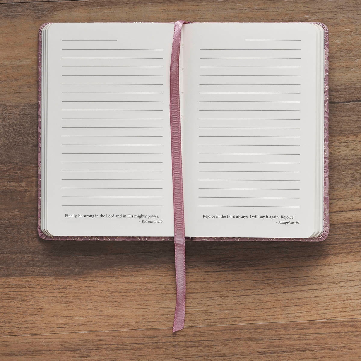 Be Still and Know Mauve Floral Hardcover Notebook with Elastic Closure - Psalm 46:10