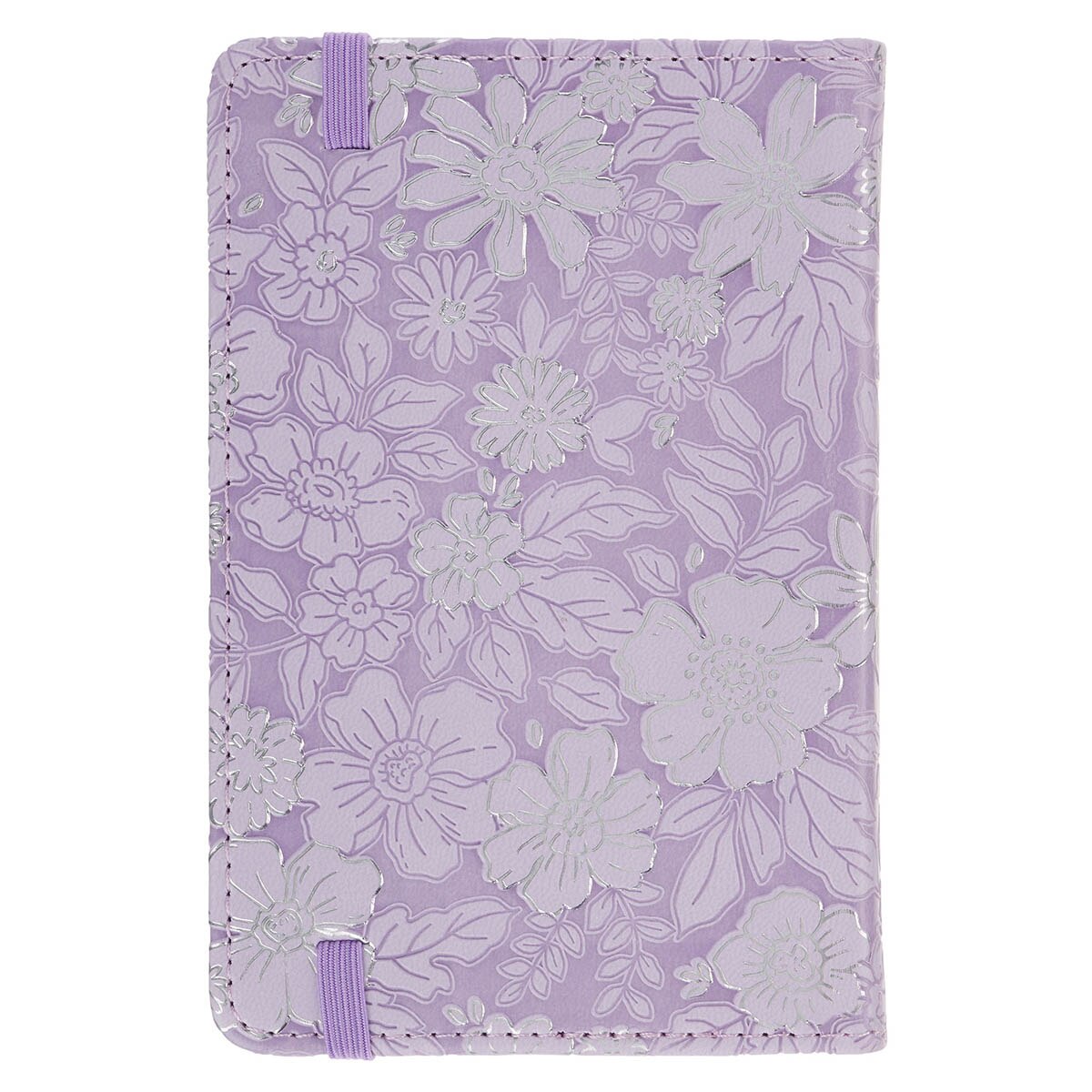 Trust in the Lord Lilac Floral Hardcover Notebook with Elastic Band Closure - Proverbs 3:5