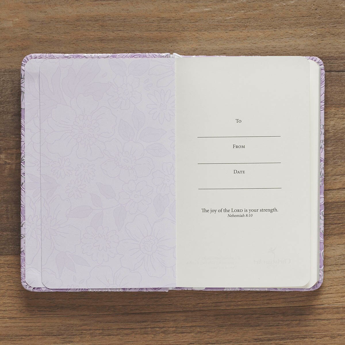 Trust in the Lord Lilac Floral Hardcover Notebook with Elastic Band Closure - Proverbs 3:5