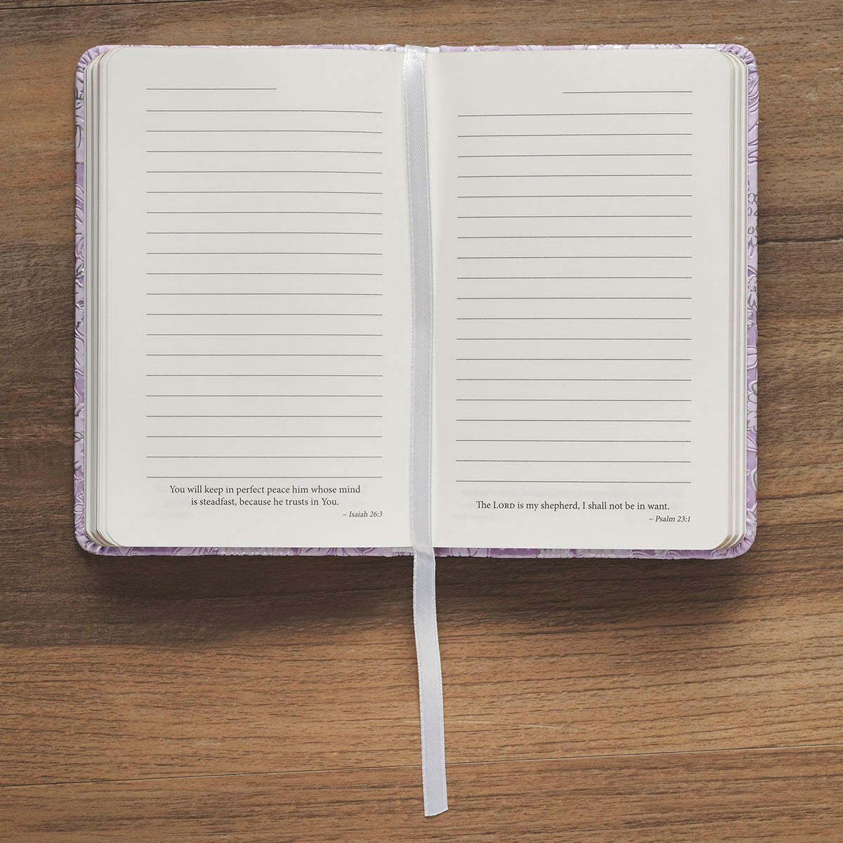 Trust in the Lord Lilac Floral Hardcover Notebook with Elastic Band Closure - Proverbs 3:5
