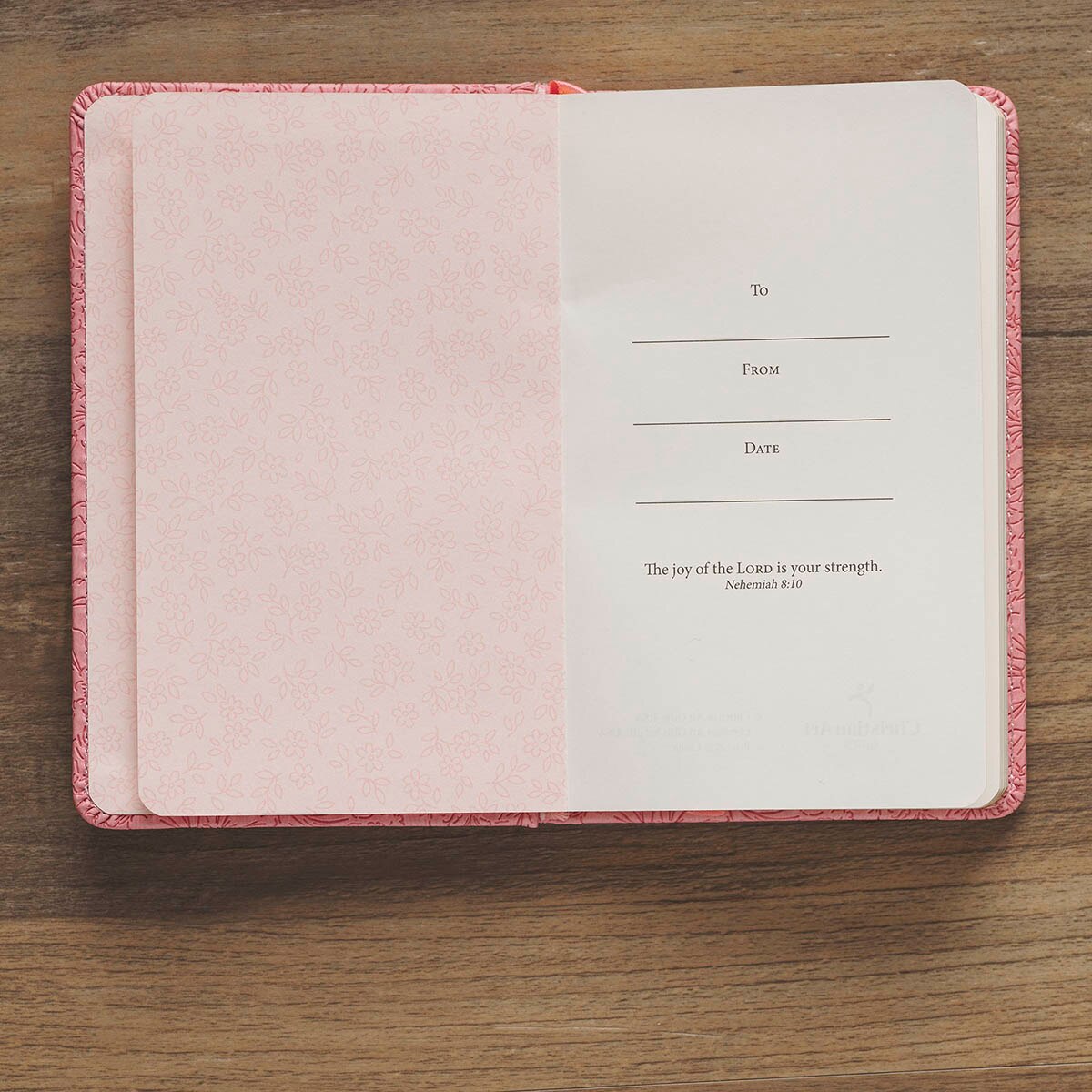 Hope and a Future Pink Bloom Faux Leather Hardcover Notebook with Elastic Closure - Jeremiah 29:11