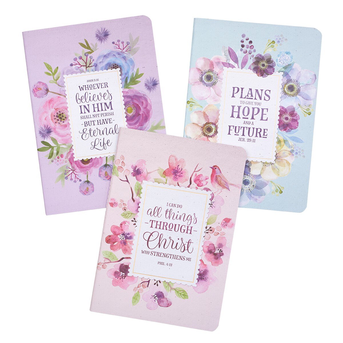 Floral Inspirations Medium Notebook Set - Philippians 4:13