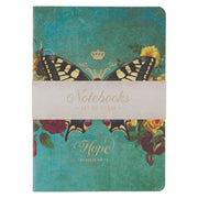 Hope Grace and Be Still Secret Garden Butterfly Notebook Set