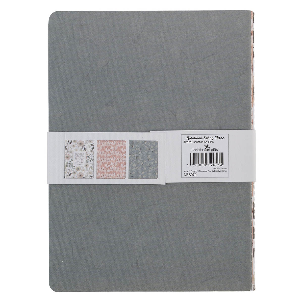 Be Still Teal Meadow Large Notebook Set - Psalm 46:10