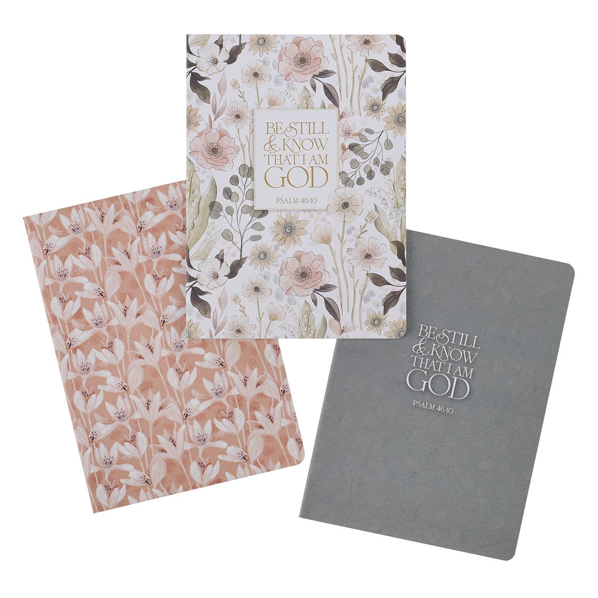 Be Still Teal Meadow Large Notebook Set - Psalm 46:10
