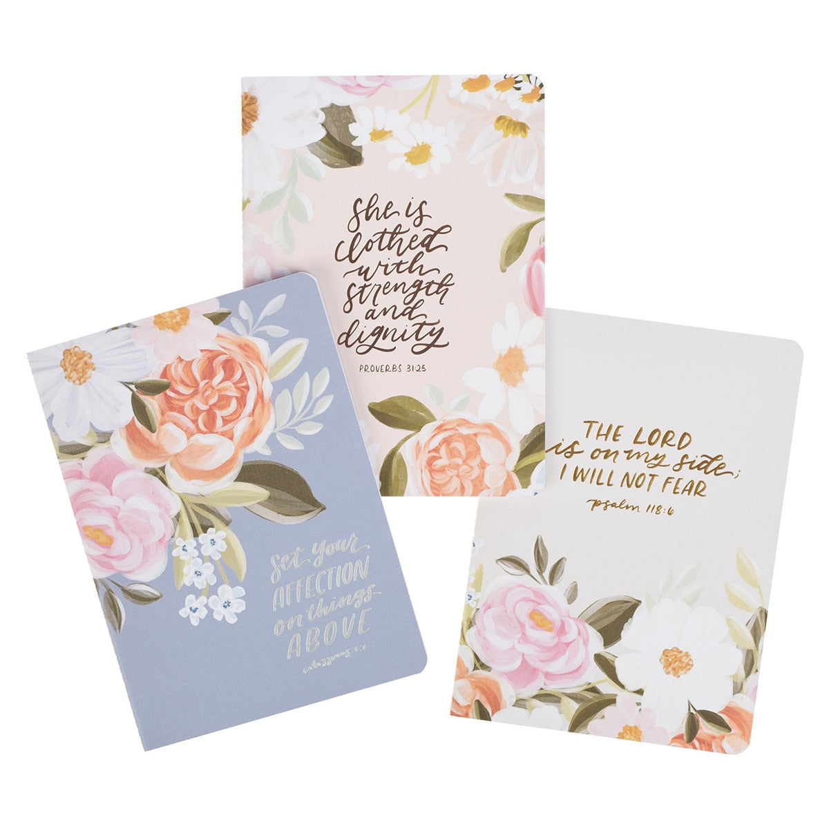 Affection Blue Floral Notebook Set - Colossians 3:2