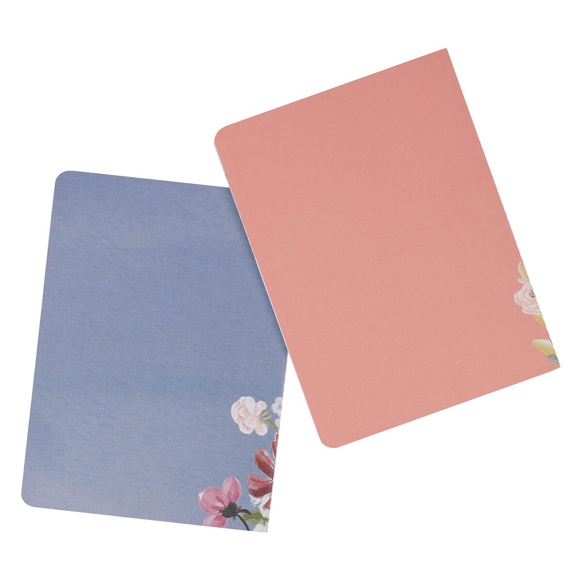 Joy and Grace Peach and Blue Floral Medium Notebook Set 