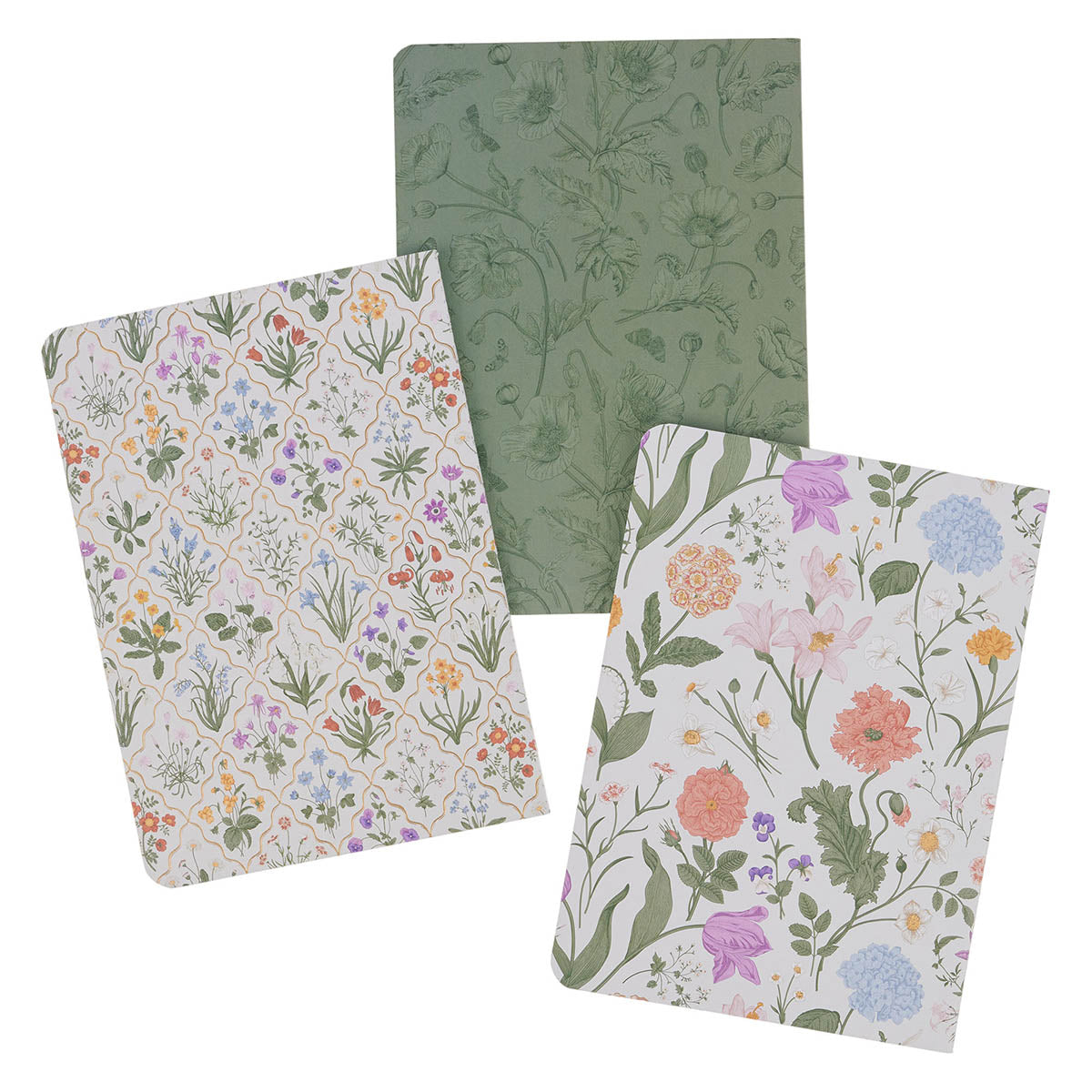 Sufficient Grace Floral Lattice Notebook Set - 2 Corinthians 12:9