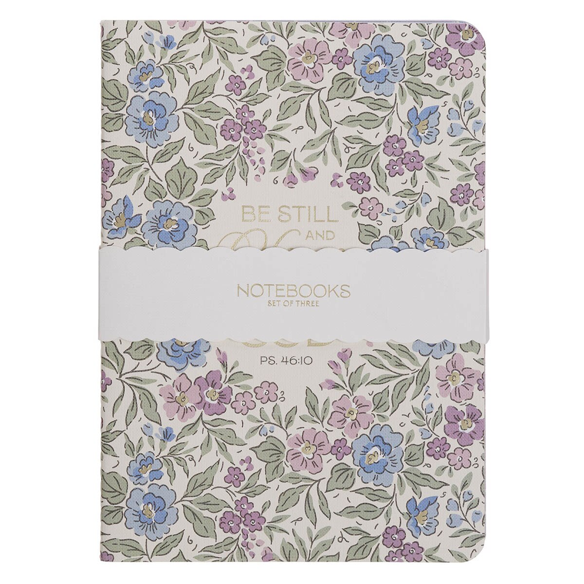 Be Still and Know Purple Trio Large 3-piece Notebook Set - Psalm 4:10
