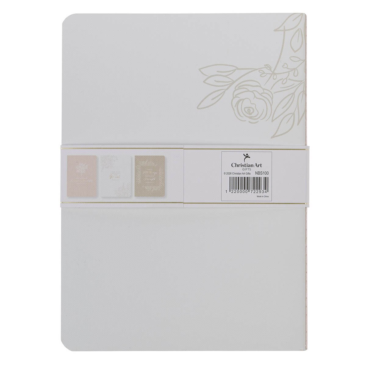 Everything Beautiful Blush and Taupe Floral 3-Piece Large Notebook Set - Ecclesiastes 3:11