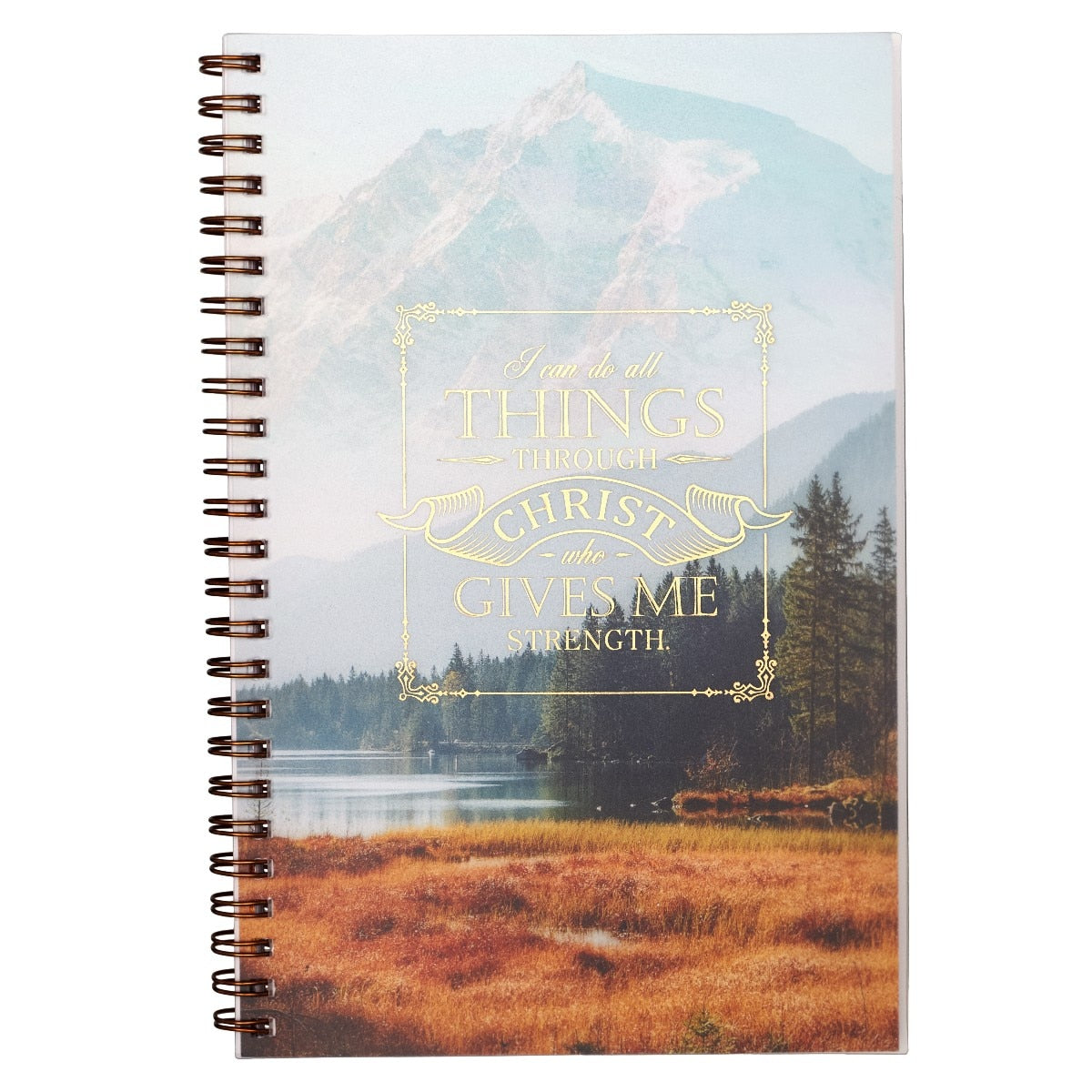 All Things Through Christ Wirebound Notebook - Philippians 4:13