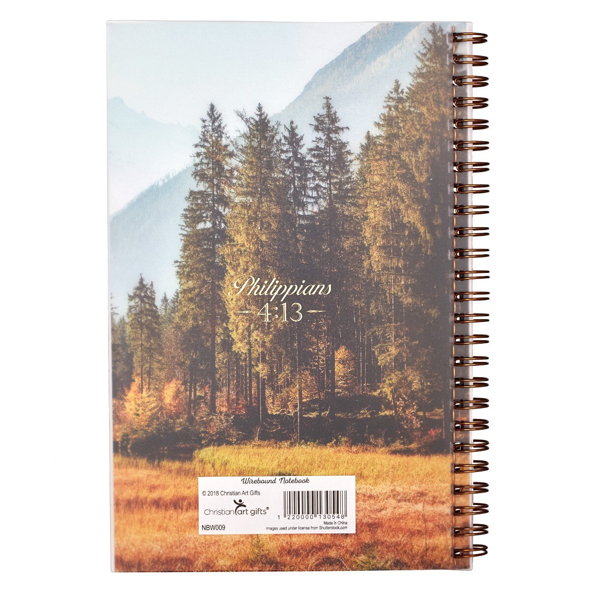All Things Through Christ Wirebound Notebook - Philippians 4:13