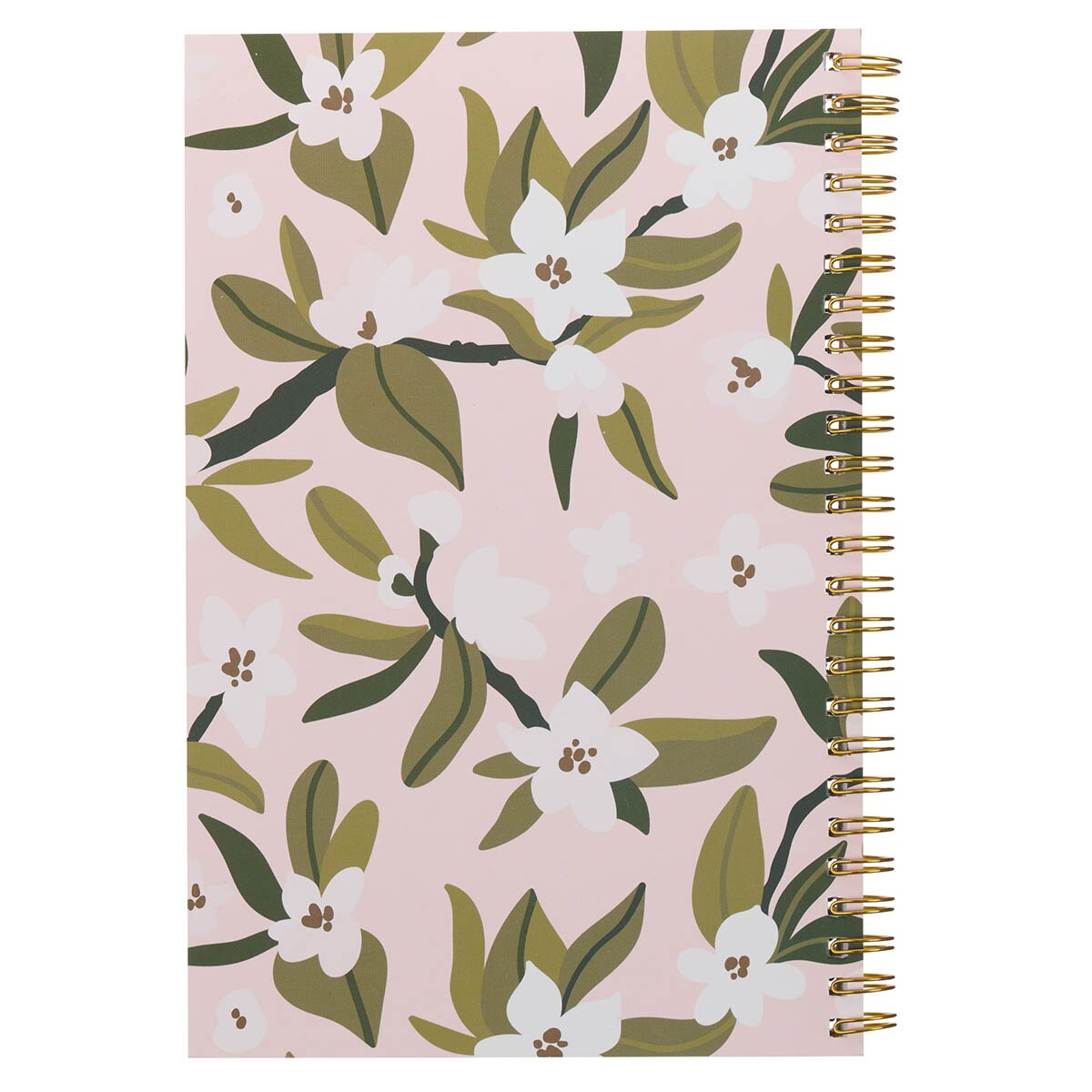 Through Christ Pink Floral Spiral Notebook  - Phil 4:13