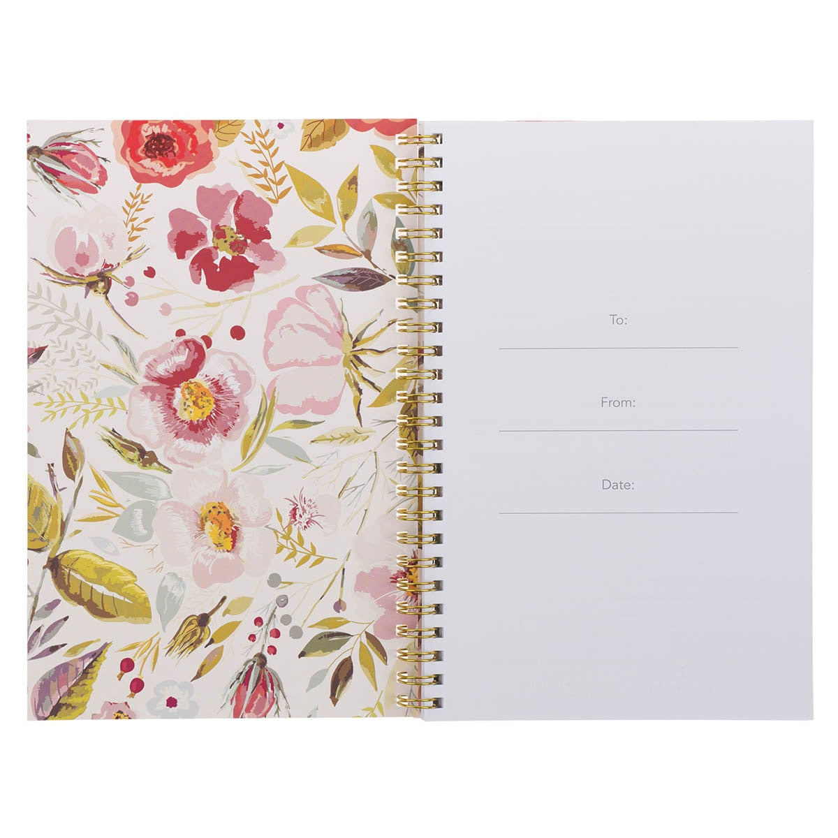 Amazing Grace Pink Floral Spiral Notebook