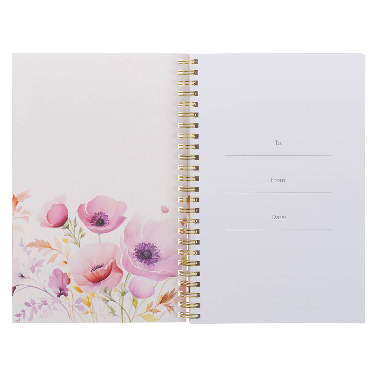 I Know The Plans Pink Wildflower Spiral Notebook - Jeremiah 29:11