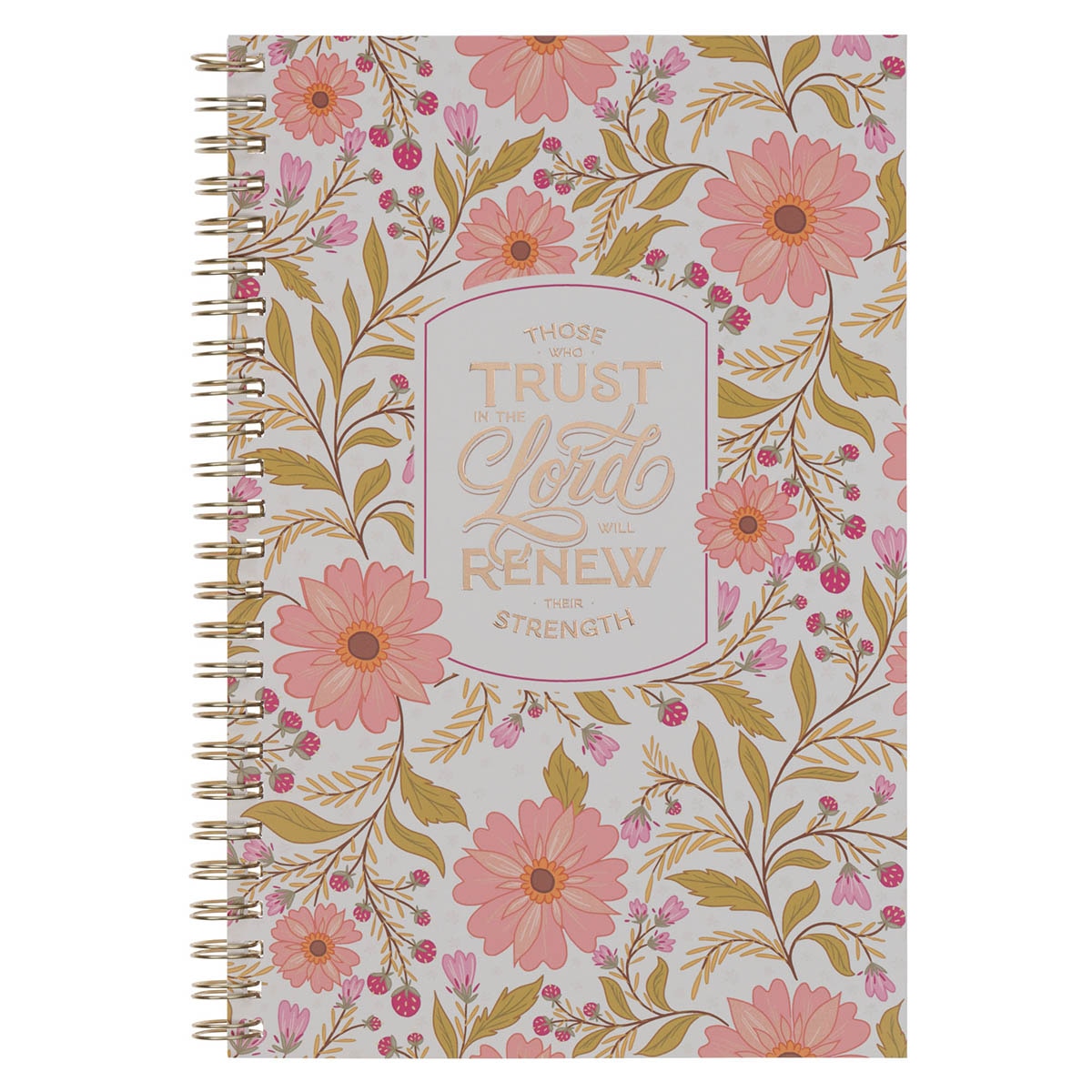 Trust In The Lord Coral Cascade soft Cover Spiral Notebook - Isaiah 40:31