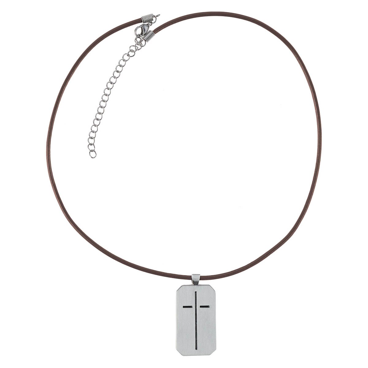 Man of God Silver Metal Men’s Necklace - 1 Timothy 6:11