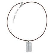 Man of God Silver Metal Men’s Necklace - 1 Timothy 6:11