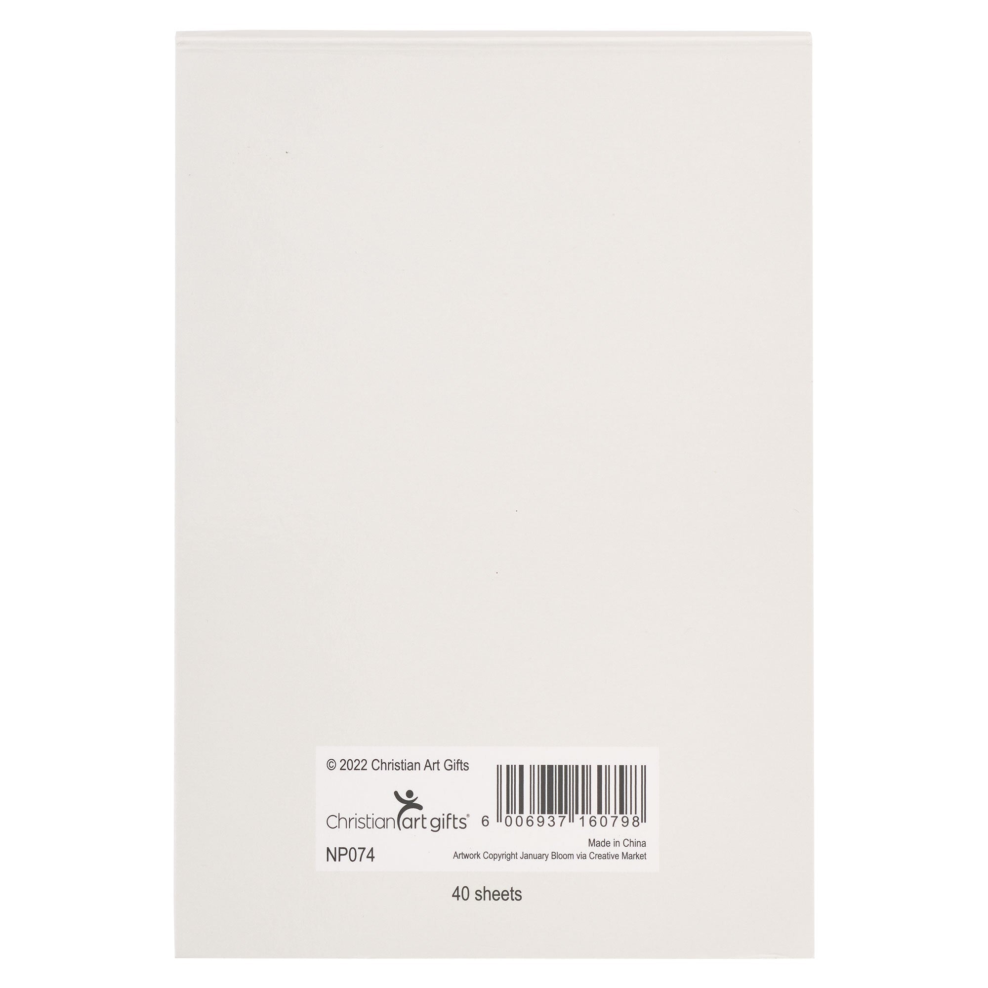 All Things are Possible Blue Floral Notepad -  Matthew 19:26