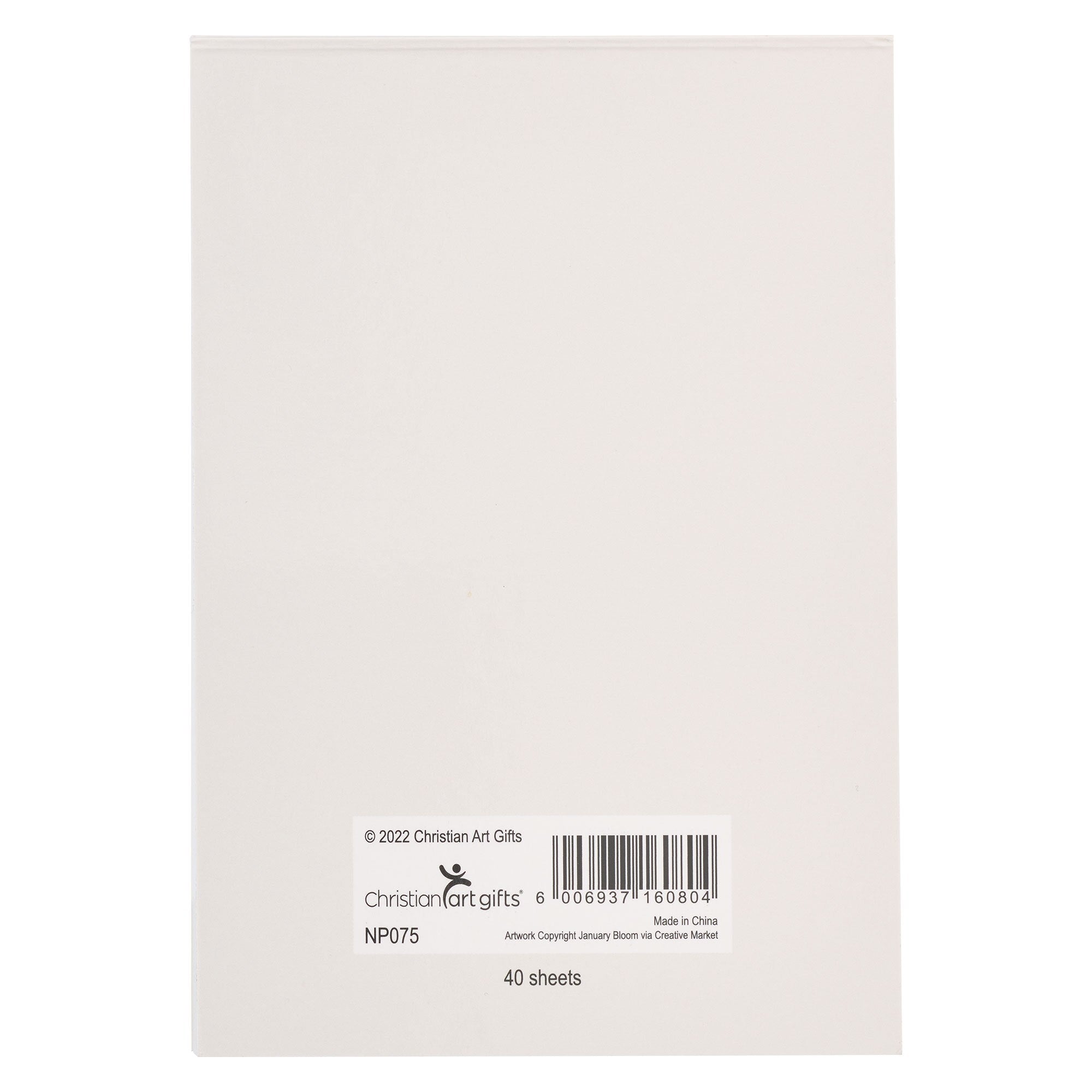 My Strength and My Song Blue Floral Notepad  - Psalm 118:14