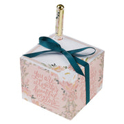 You Are Altogether Beautiful Pink Floral Note Block with Pen Set - Song of Solomon 4:7