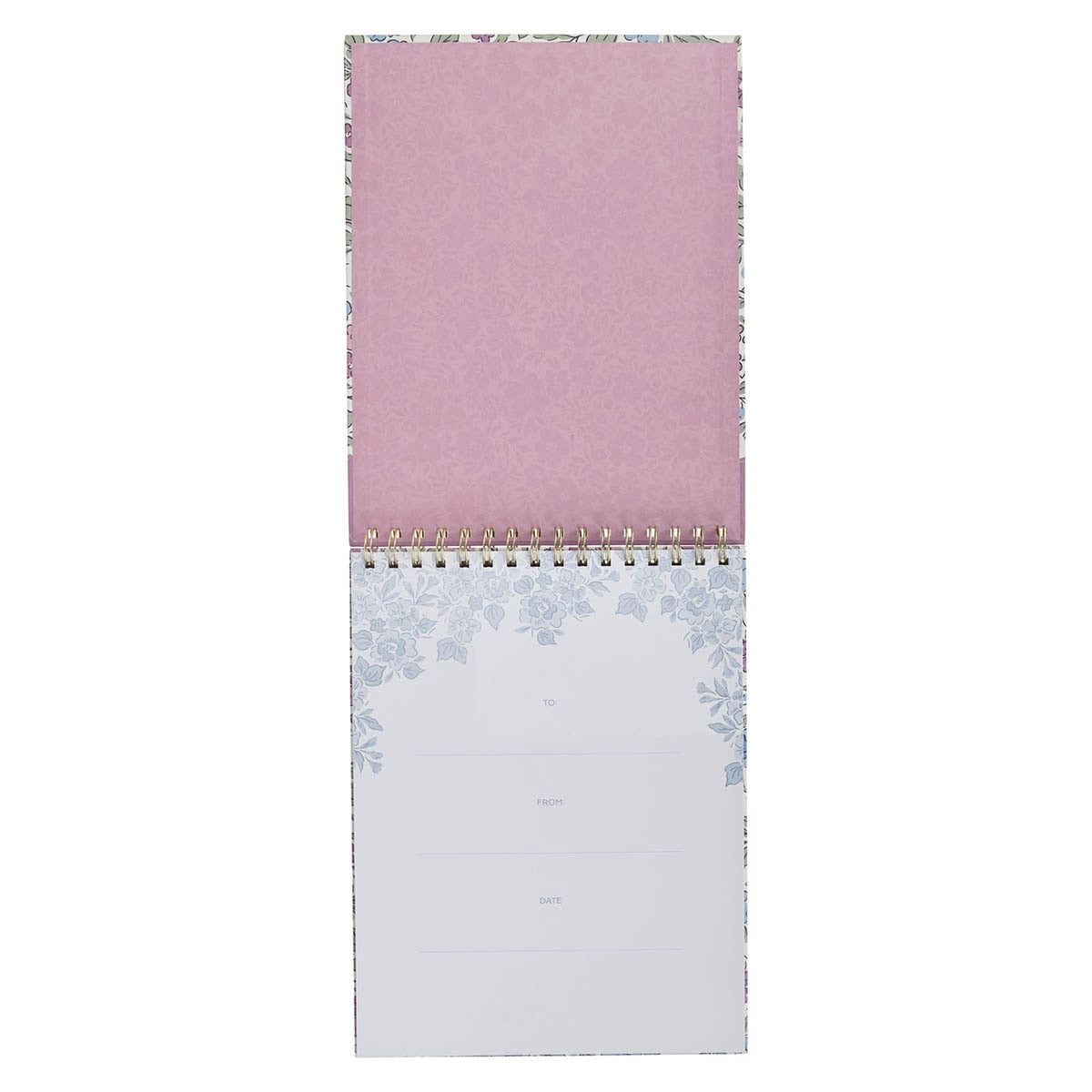 Be Still and Know Purple Floral Spiral Notepad - Psalm 46:10
