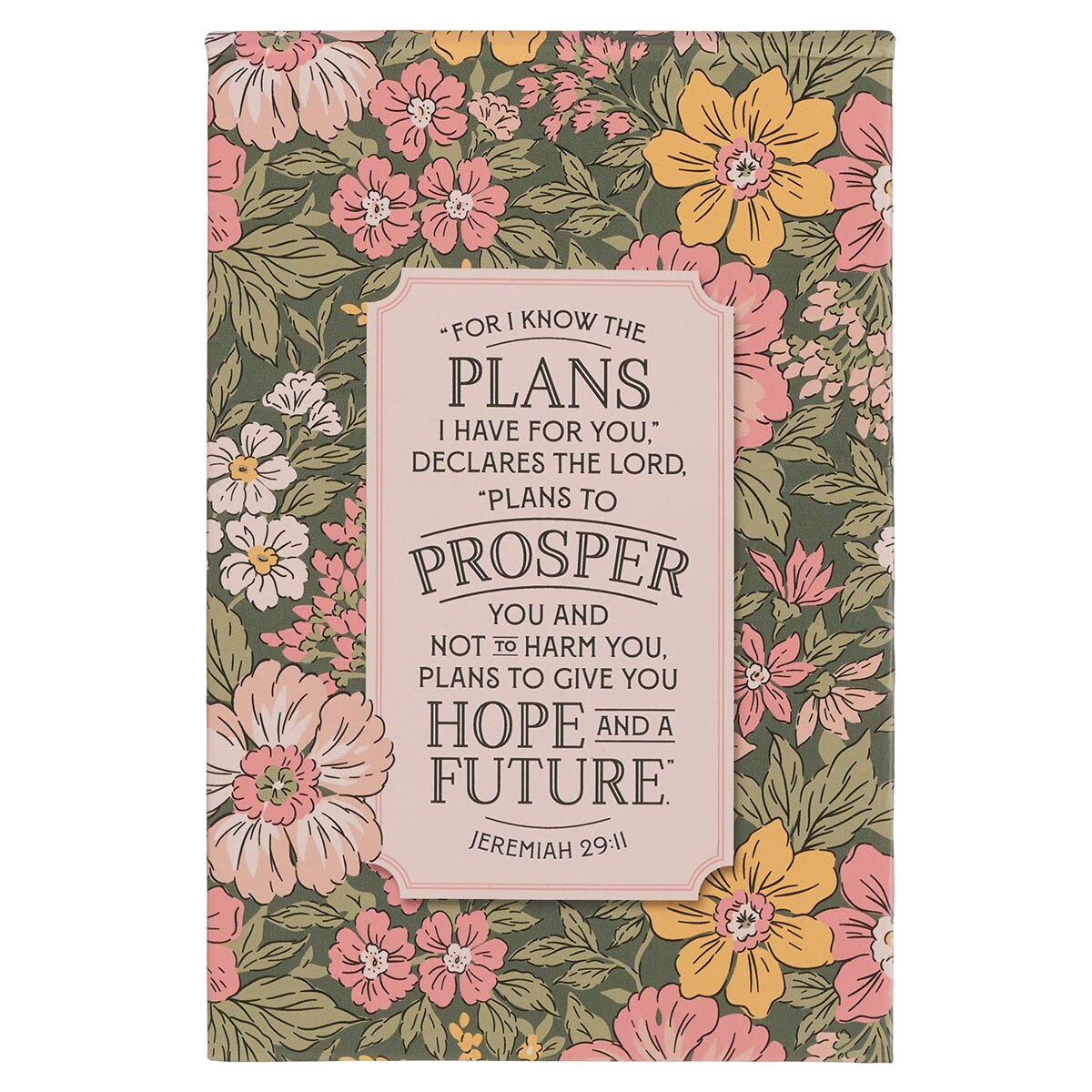 Hope and a Future Pink Vintage Bloom Hardcover Top-Flip Notepad - Jeremiah 29:11