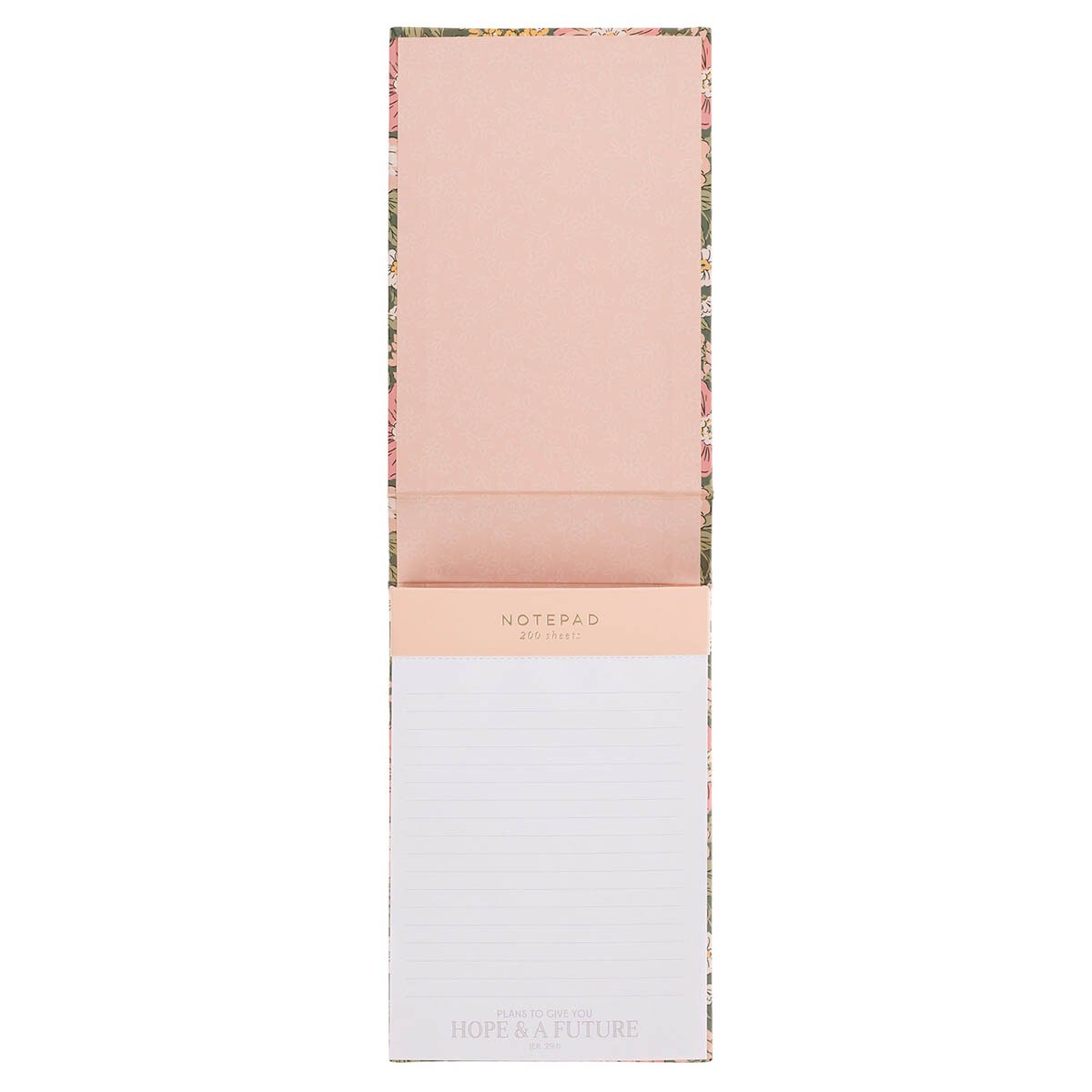 Hope and a Future Pink Vintage Bloom Hardcover Top-Flip Notepad - Jeremiah 29:11