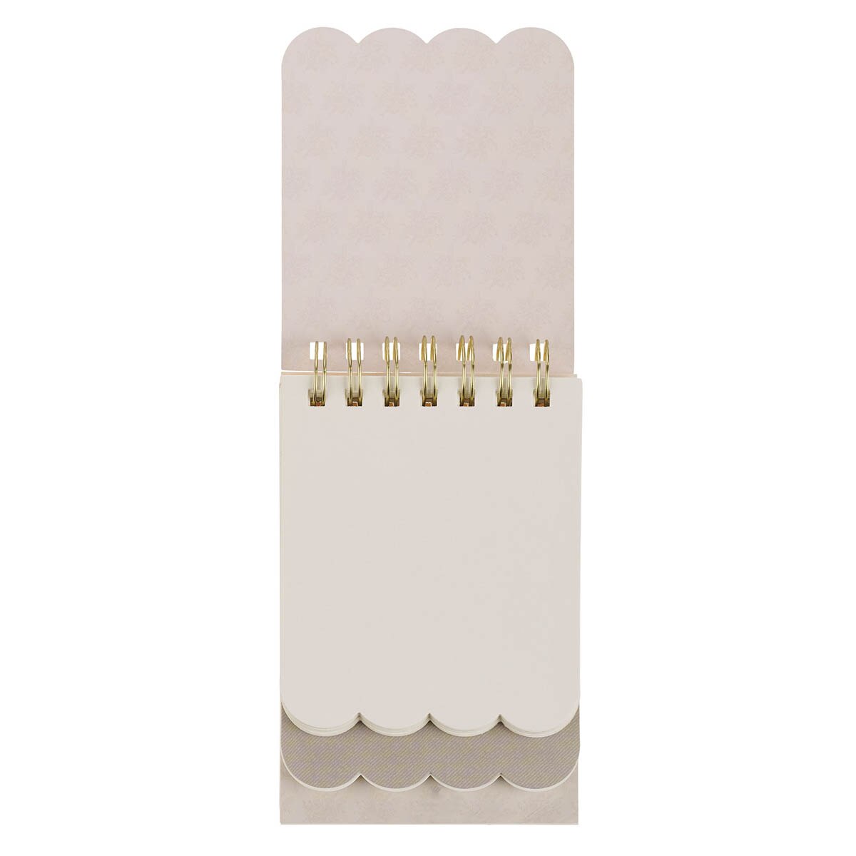 Everything Beautiful Blush Taupe Floral Tiered Spiral Notepad - Ecclesiastes 3:11