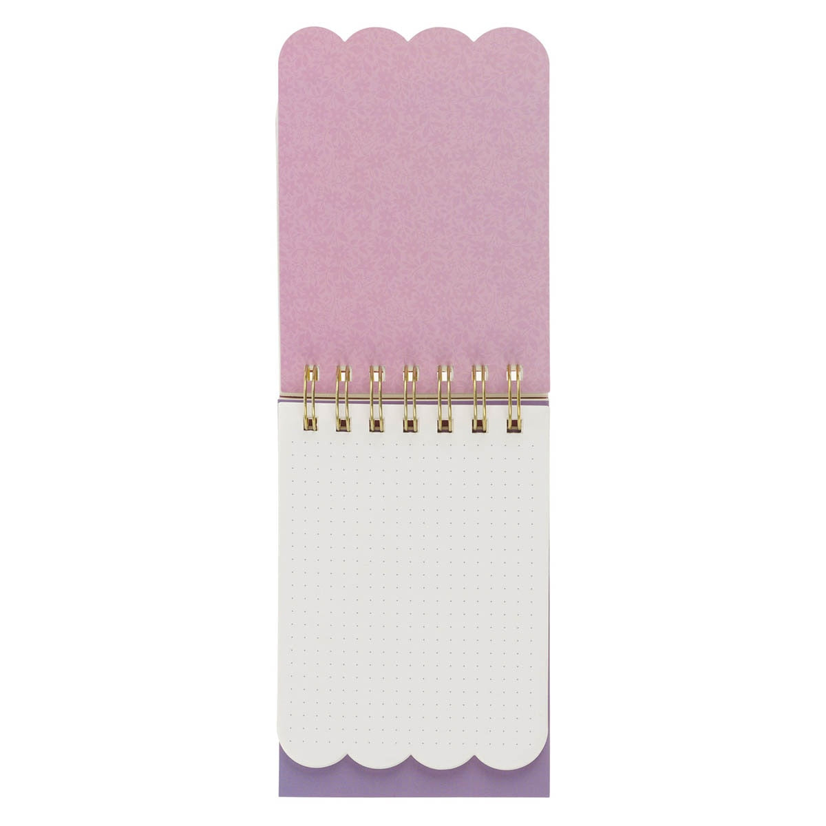 Be Still and Know Purple Floral Tiered Spiral Notepad - Psalm 46:10