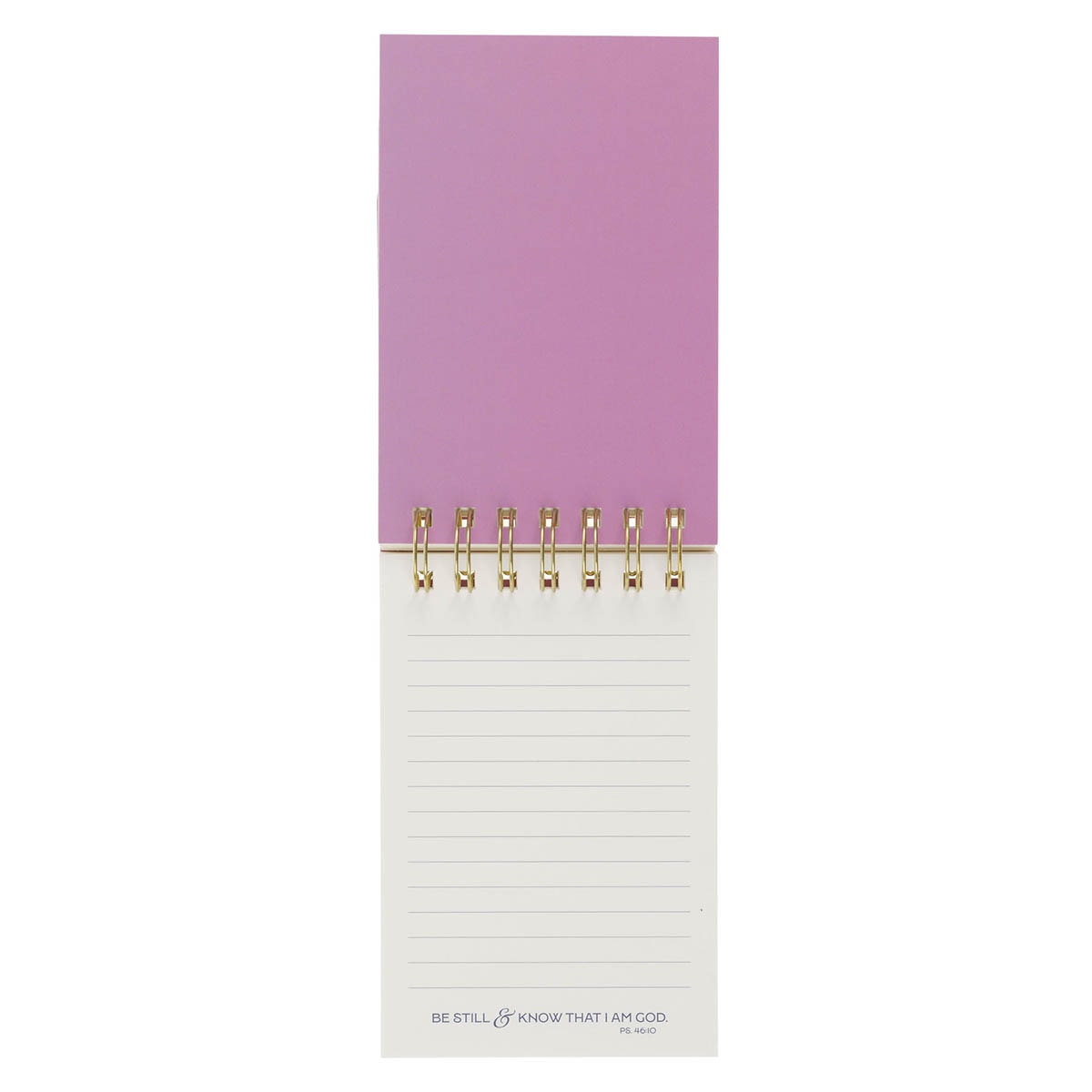 Be Still and Know Purple Floral Tiered Spiral Notepad - Psalm 46:10