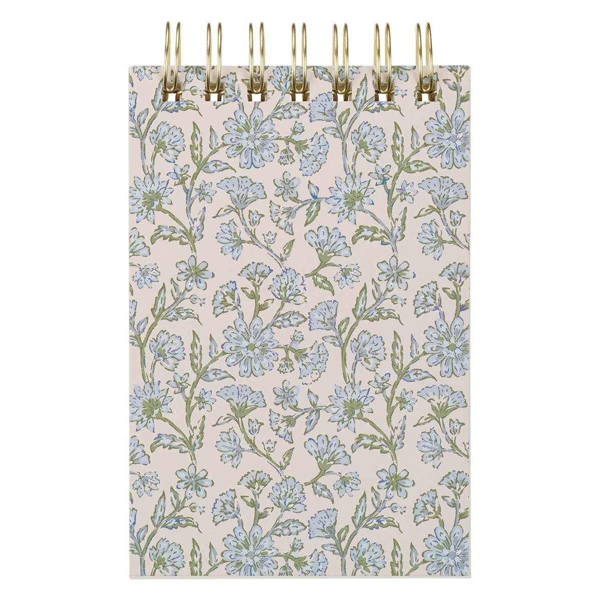 Strength and Dignity Blue Cottage Garden Tiered Spiral Notepad  - Proverbs 31:25