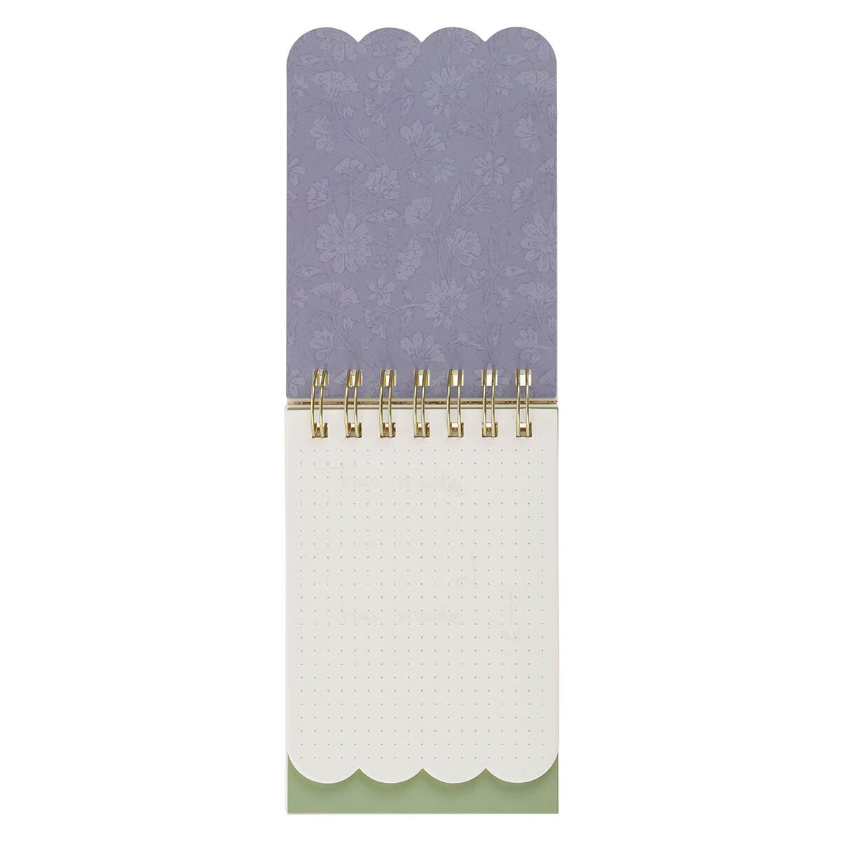 Strength and Dignity Blue Cottage Garden Tiered Spiral Notepad  - Proverbs 31:25
