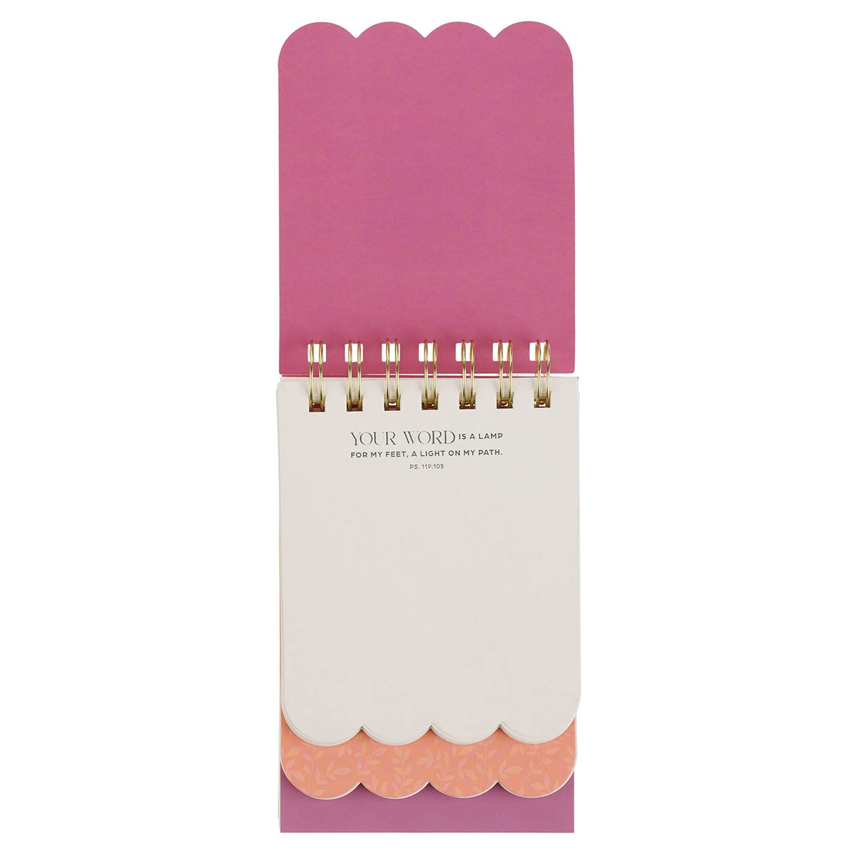 Lamp for My Feet Pink Meadow Tiered Spiral Notepad - Psalm 119:105
