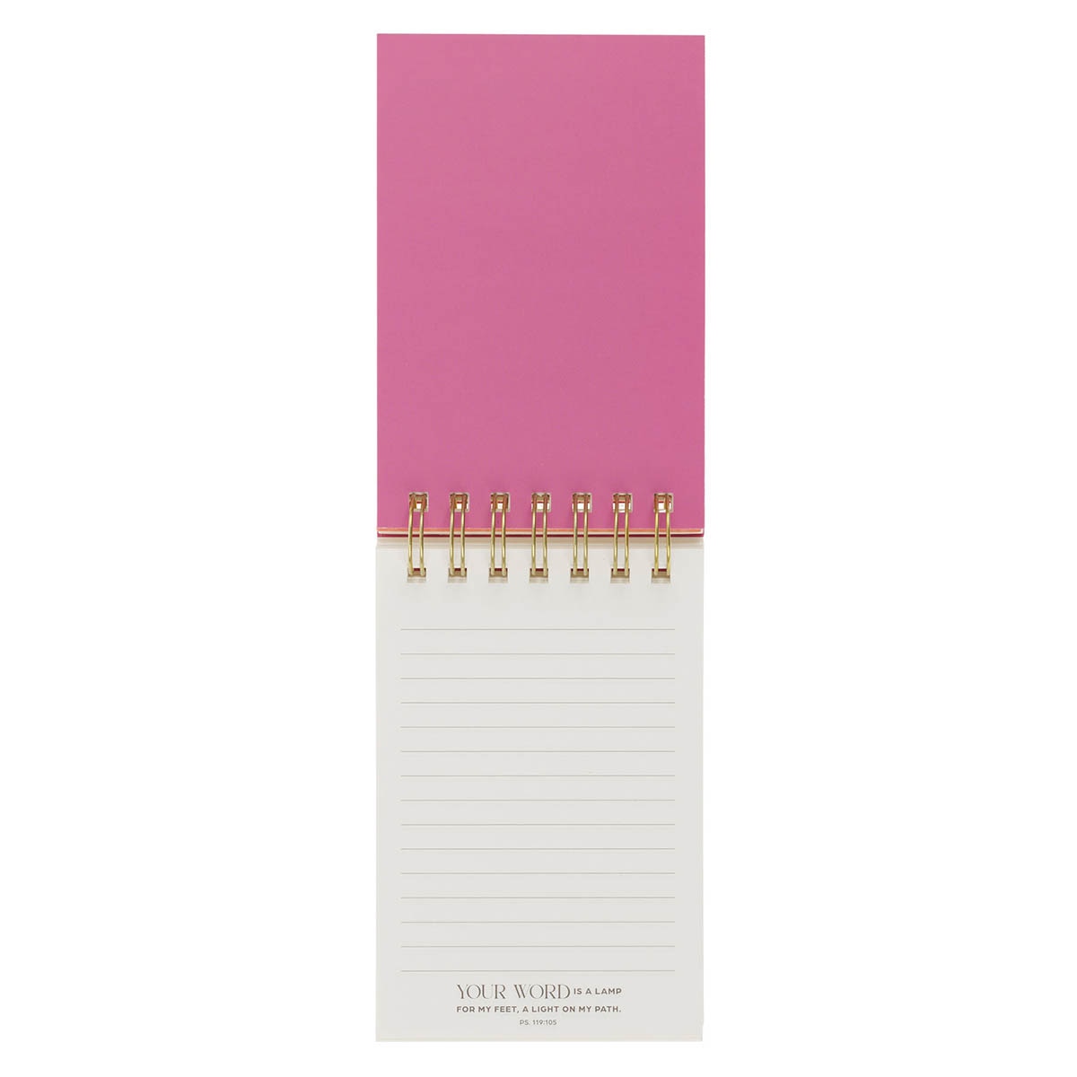 Lamp for My Feet Pink Meadow Tiered Spiral Notepad - Psalm 119:105