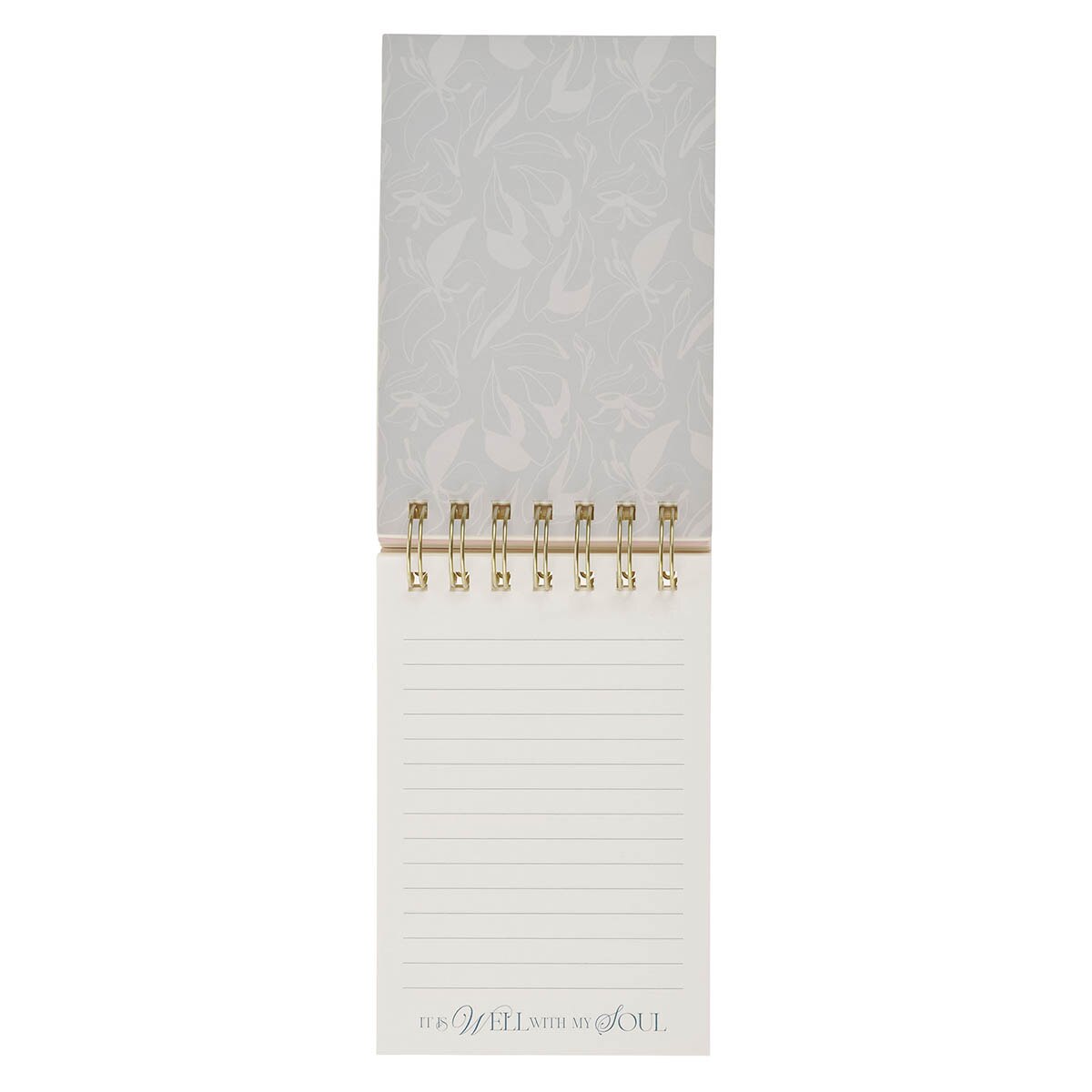 Well With My Soul Navy Floral Tiered Spiral Notepad