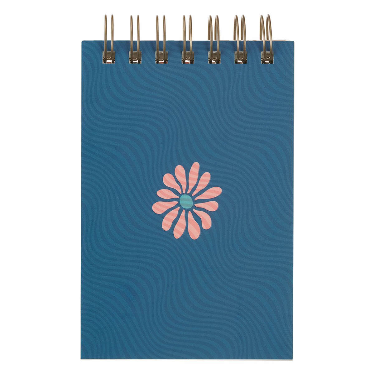 Follow Jesus Peach Floral Mosaic Tiered Spiral Notepad