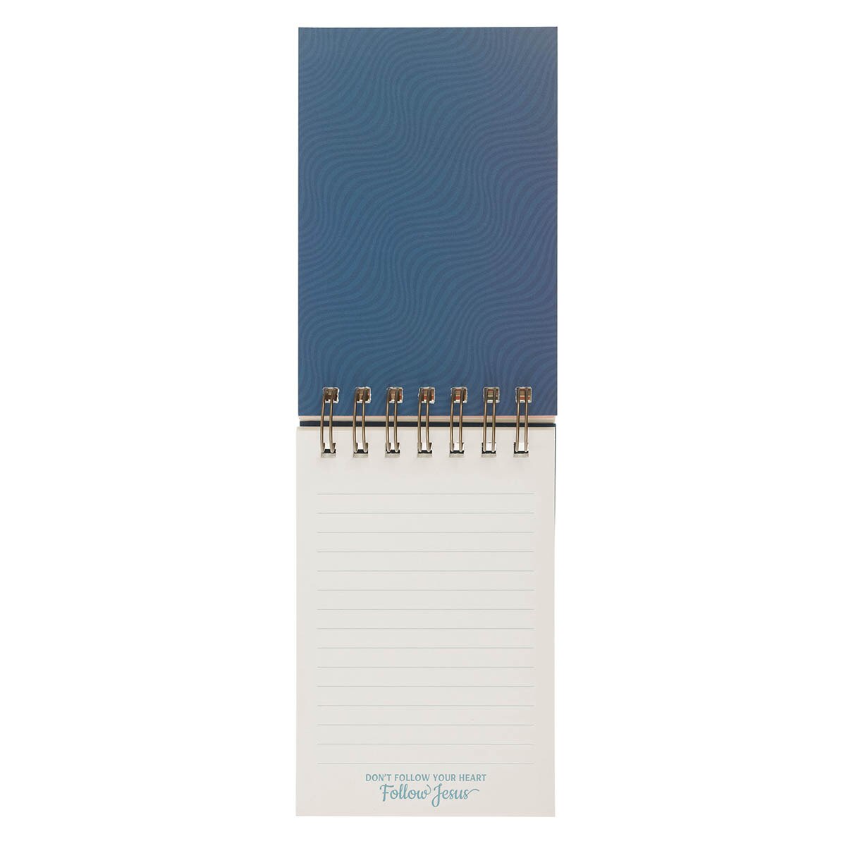 Follow Jesus Peach Floral Mosaic Tiered Spiral Notepad