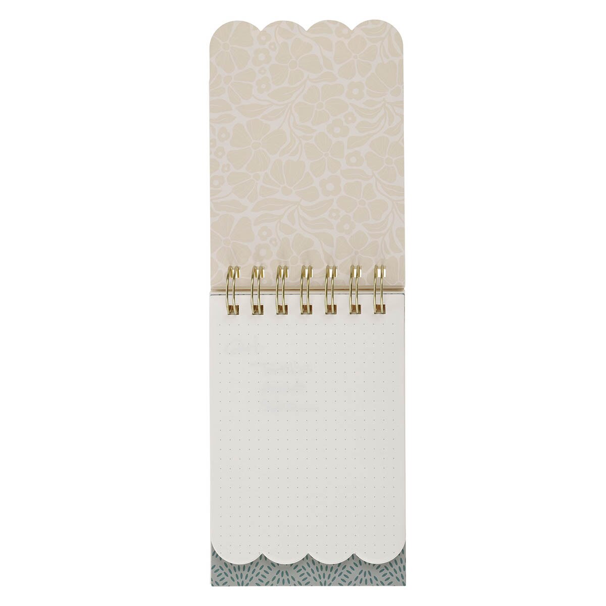 God is Good Blue BloomsTiered Spiral Notepad - Psalm 34:8
