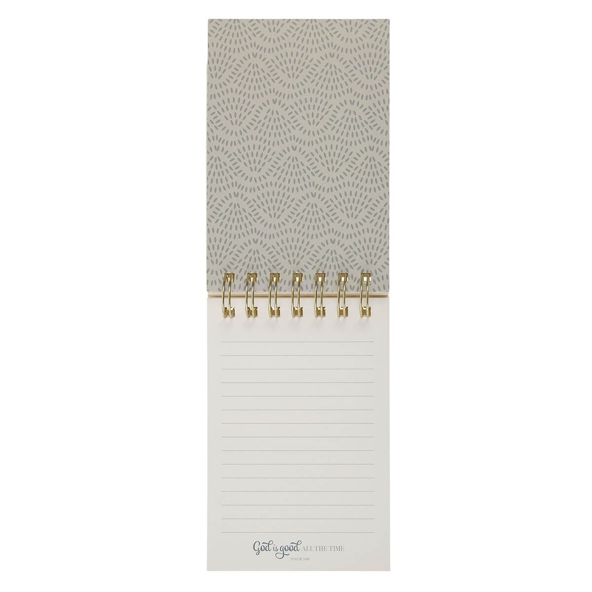 God is Good Blue BloomsTiered Spiral Notepad - Psalm 34:8