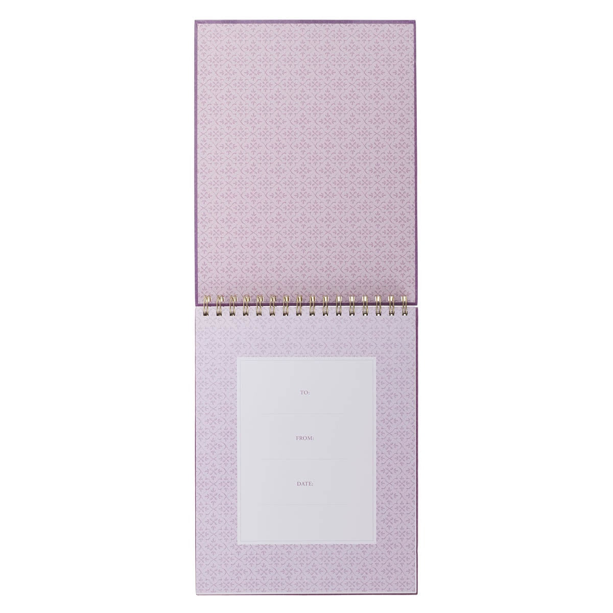 Blessed Purple Floral Spiral Notepad