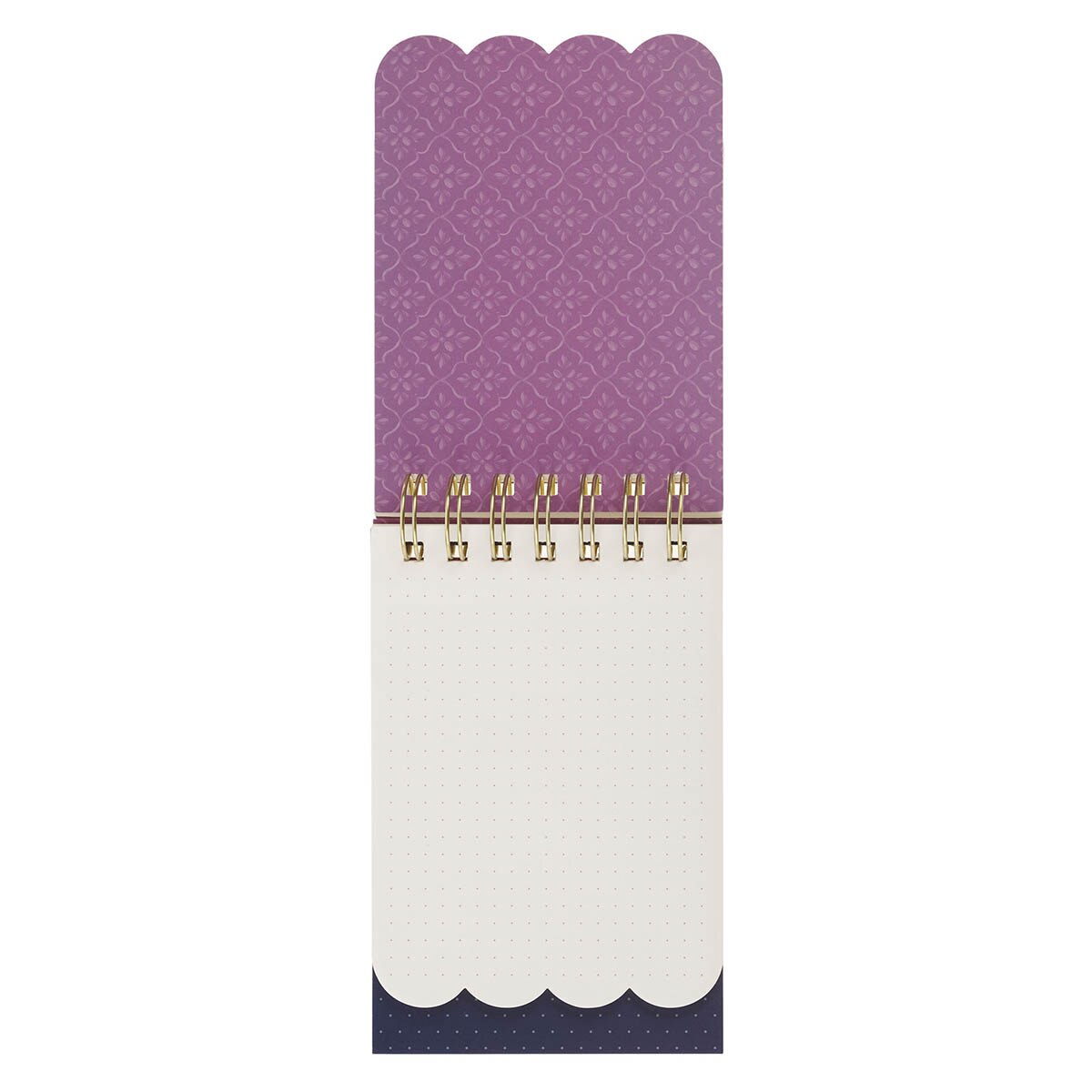 I Love You Mom Purple Floral Tiered Spiral Notepad