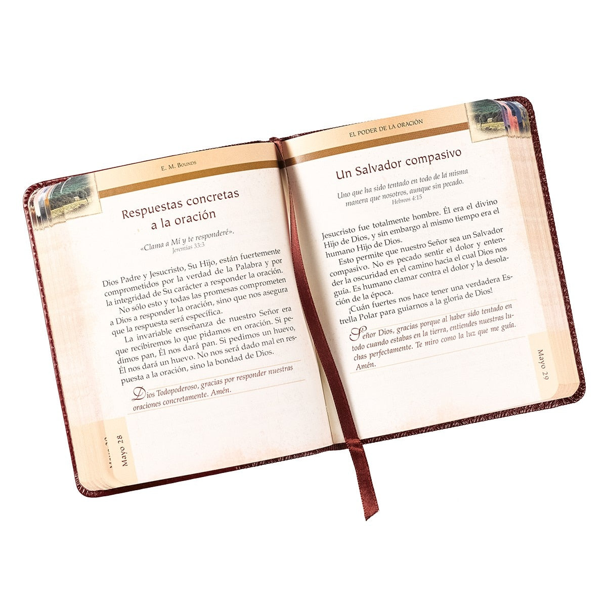La Fuerza de la Oración: Devocionales de Un Minuto en Piel Sintética Marrón