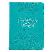 One Minute With God For Women Teal Faux Leather Devotional