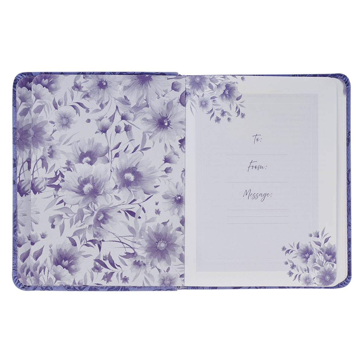 One-Minute Devotions®: Daily Encouragement for Women Purple Floral Faux Leather Devotional