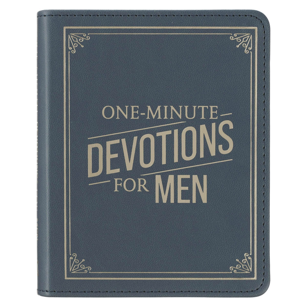 One-Minute Devotions® for Men Slate Blue Faux Leather Devotional