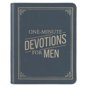 One-Minute Devotions® for Men Slate Blue Faux Leather Devotional