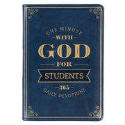 One Minute with God for Students Blue Faux Leather Devotional 