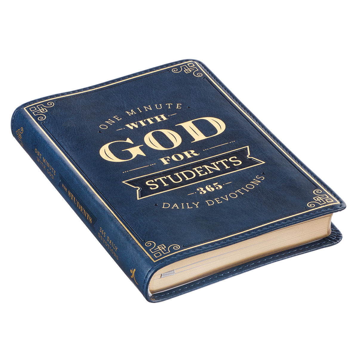 One Minute with God for Students Blue Faux Leather Devotional 