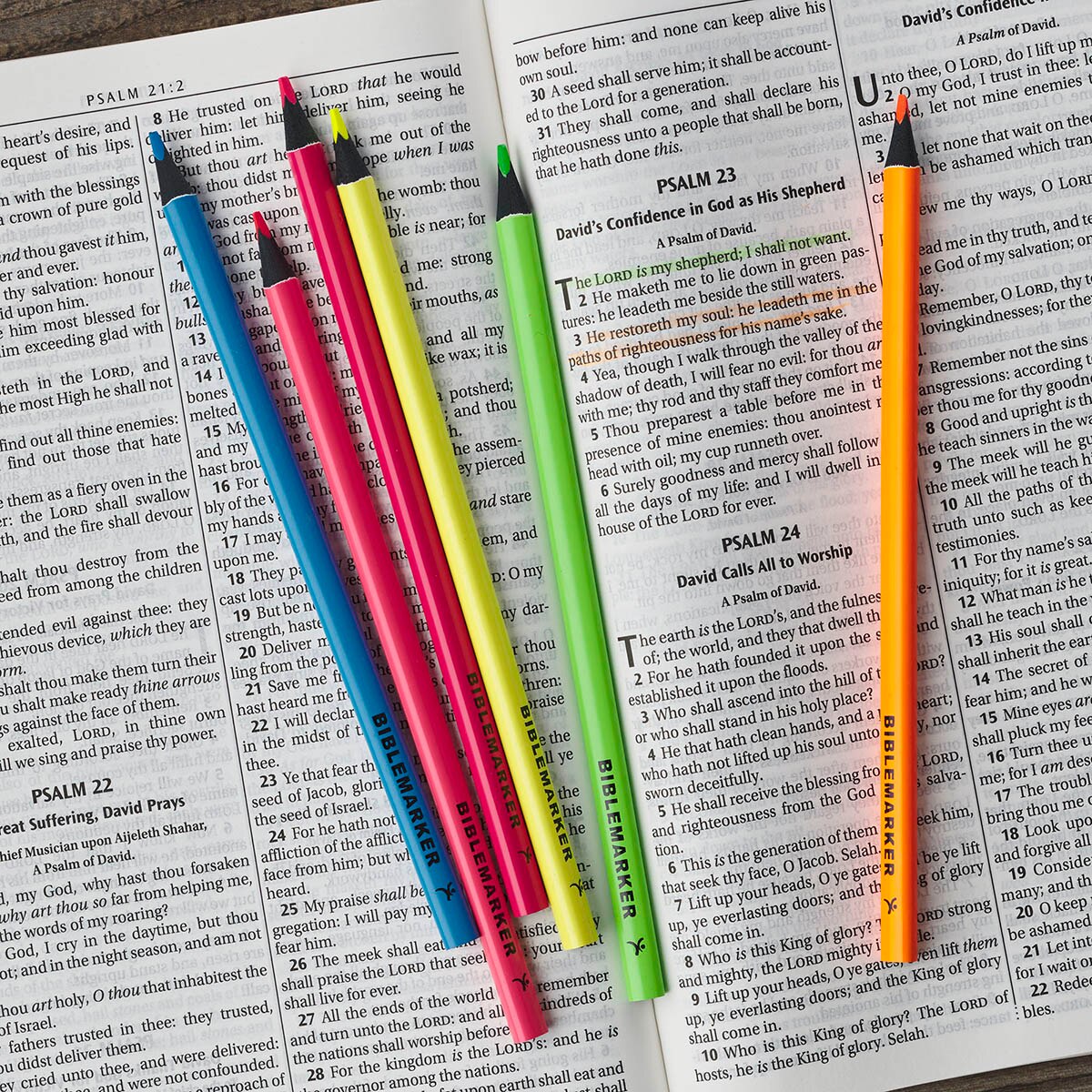 6-Piece Dry Pencil Bible Marker Set